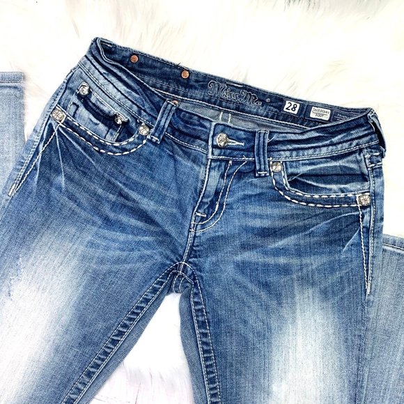 🚫SOLD! 👖I•MISS ME•I Light Wash Boot Cut 28x34 👖 - Picture 3 of 8